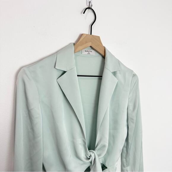 Aritzia Babaton Ace Bodysuit Aqua Essence long-sleeve size XXS - Picture 4 of 10